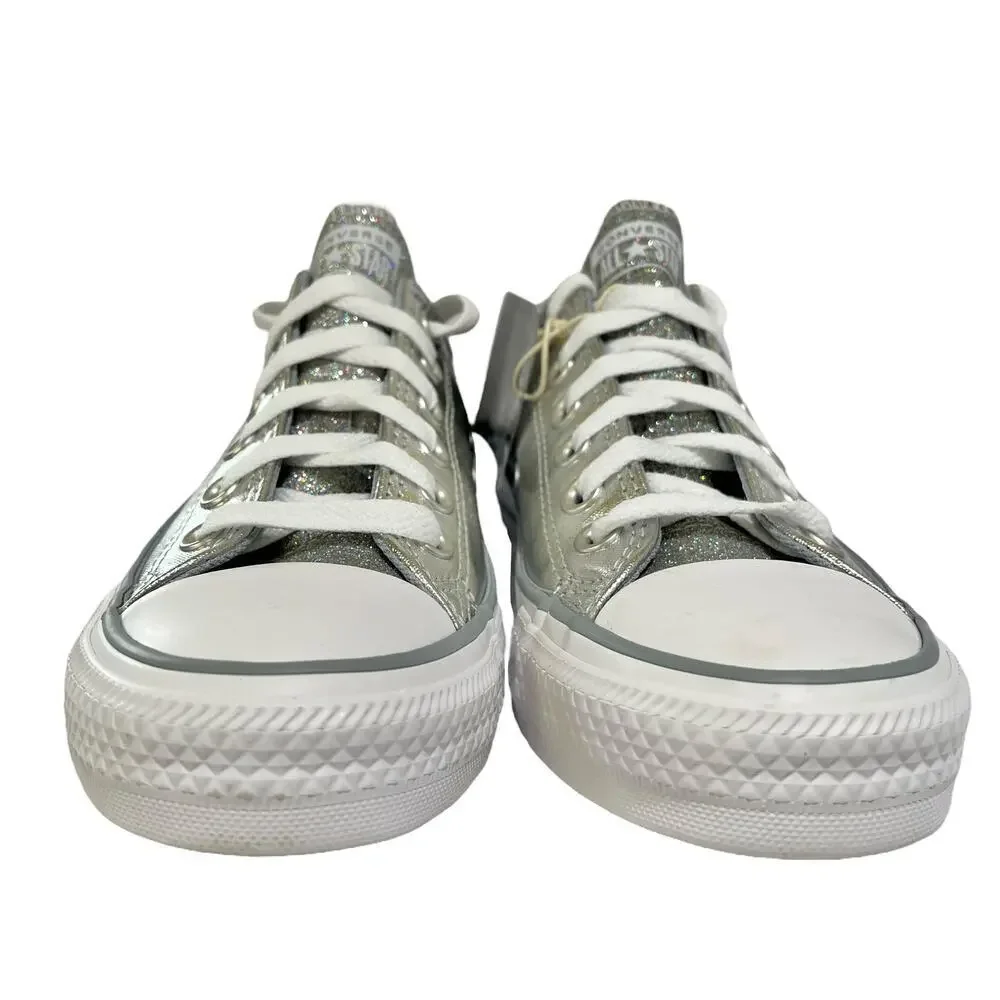 NWT Converse Chuck Taylor All Star Heirloom Silver Sparkle Low Top Sneakers